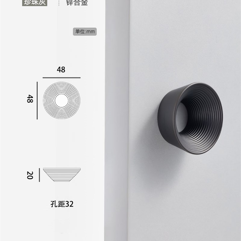 现代简约拉手柜门创意高级感x金色门把手抽屉衣橱柜极简环形拉手