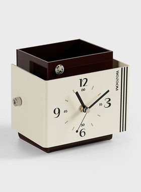 Mandeldia入户玄关摆件客厅桌面座钟办公桌创意储物时钟装饰品