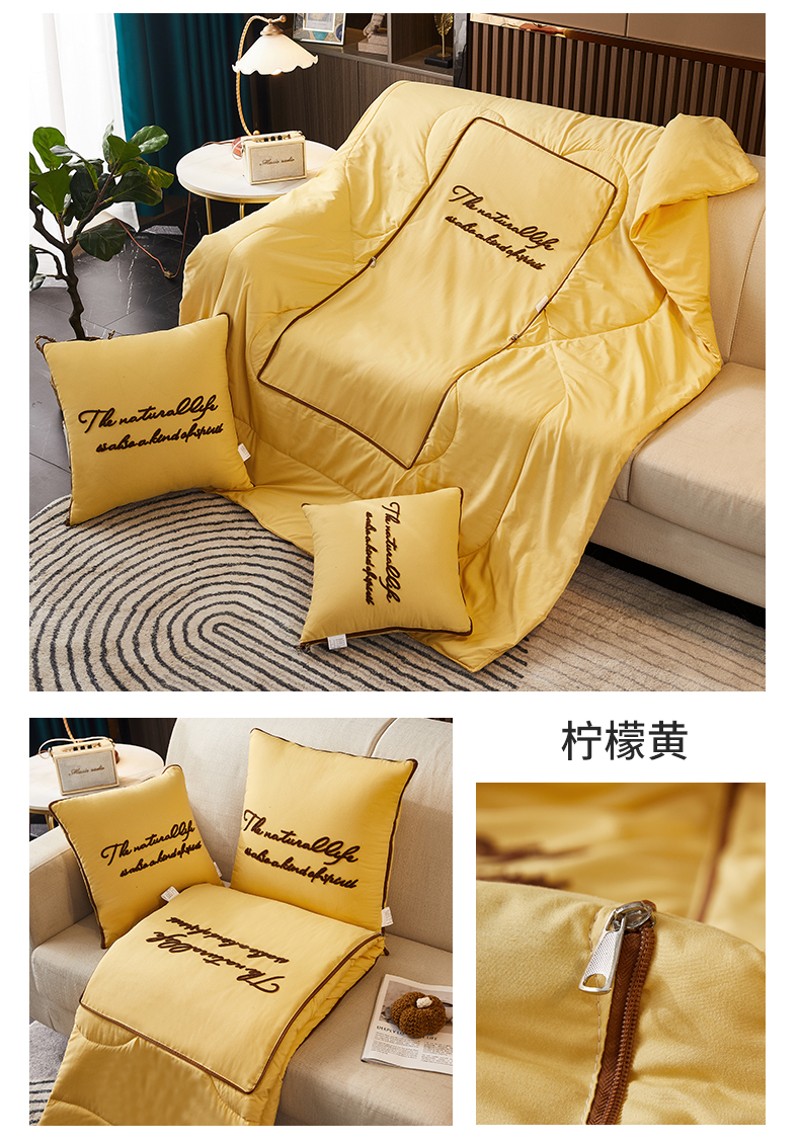 2021新款汽车抱枕被两用四x季通用车用枕头毯子客厅沙发办公室午