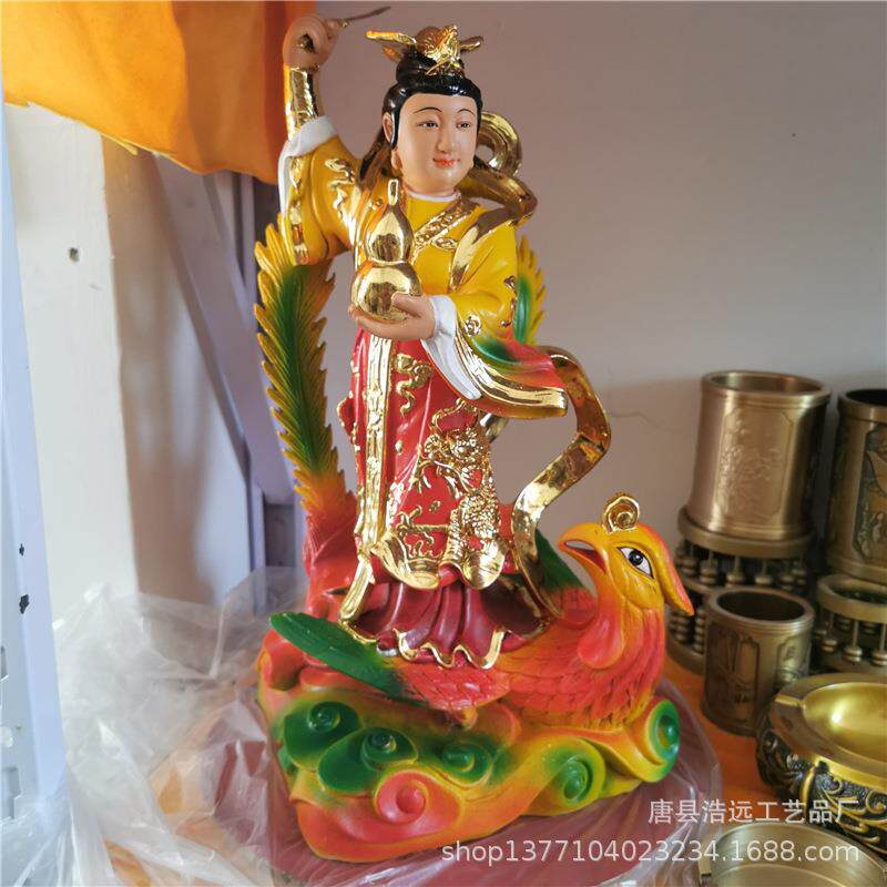 纯铜彩九天玄女 歪脖老母铜神像雕塑 土地爷土地奶 张天师铜像厂