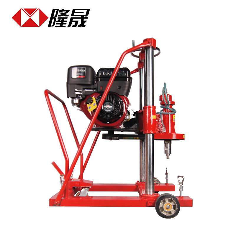 推车式钻孔取芯机公路护栏取样机车挂混凝土路面汽油钻孔机打孔机
