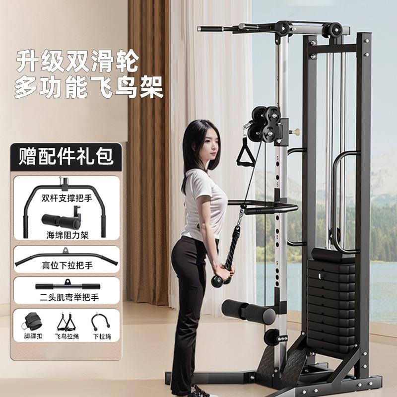 单边飞鸟龙门架高位下拉综合训练器引体向上架家用多功能健身器材