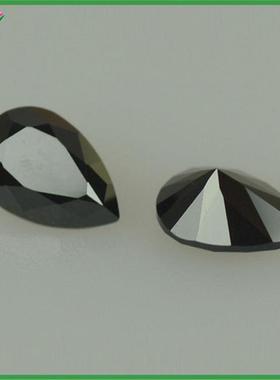 过测钻笔黑色梨形莫桑钻 VVS1异形钻首饰镶嵌配石水滴形黑莫桑石