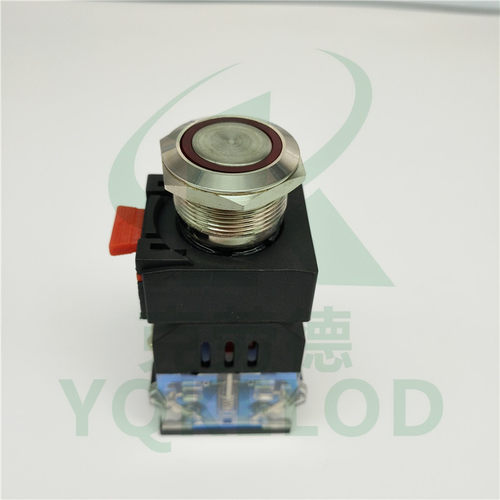 自锁LA38-11DNZS瑞沃尔22mm金属按钮开关防溅带LED灯220V 10A