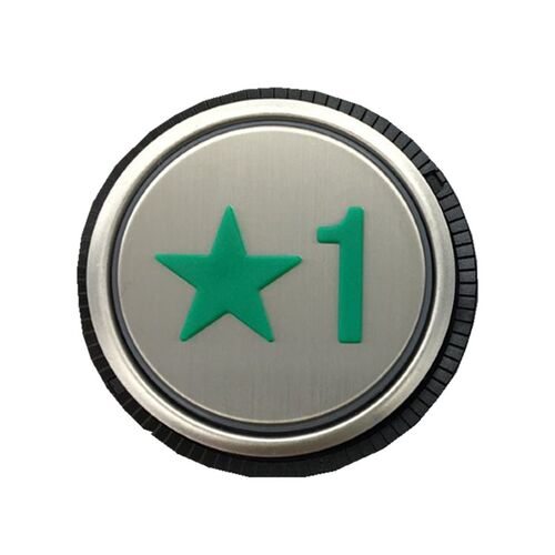 惠州运良电梯配件日立出层门按钮ML-MWE星标1字按钮安装直径38mm