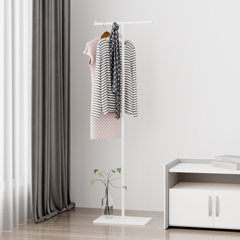 简易挂衣架落地杆式小型家用x衣帽架卧室内结实房间网红衣服架子