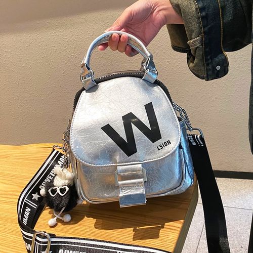 多功能休闲女包2024洋气小清新双隔层手提果冻包单肩斜挎小背包潮