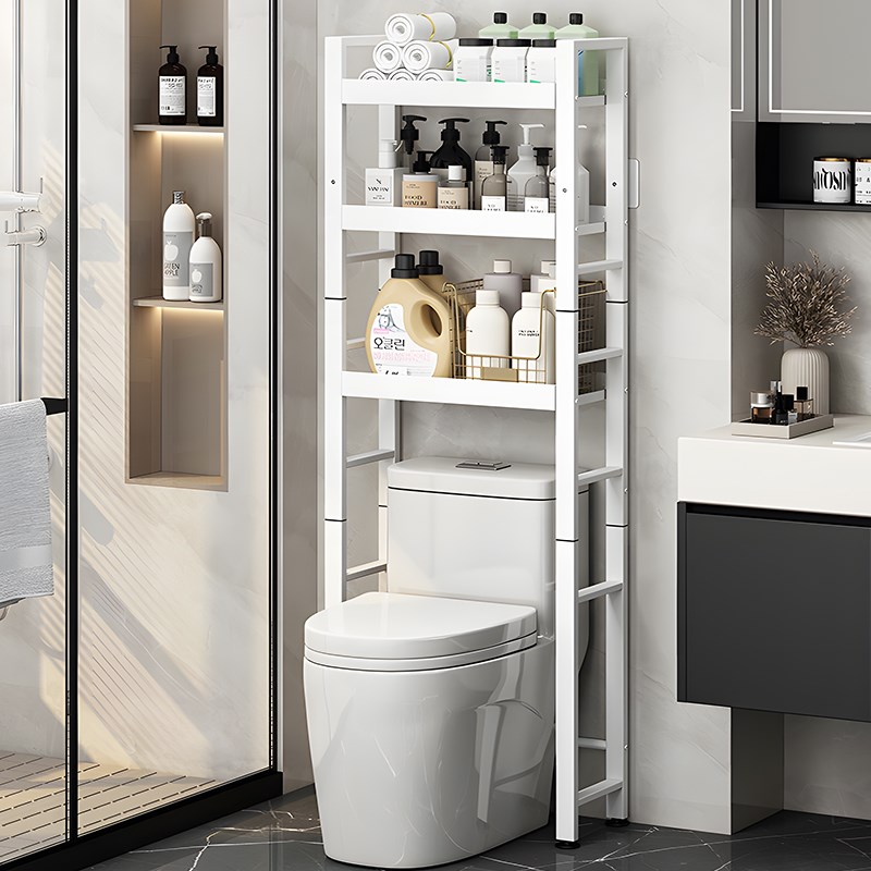 卫生间马桶置物架壁挂墙上厕所洗澡洗手间脸盆架落地式浴室收纳架