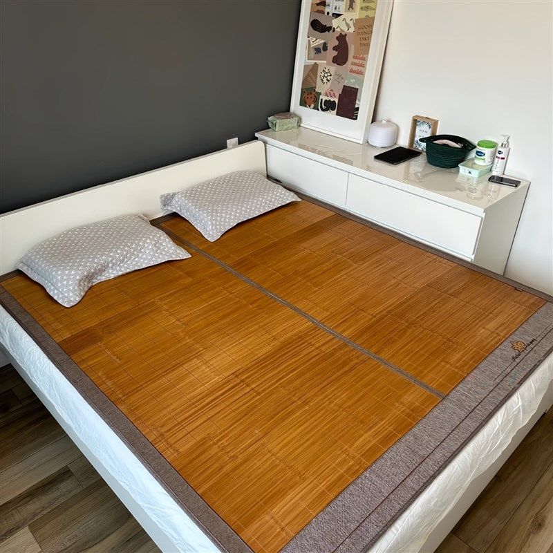 竹席凉席学生宿舍单人夏季凉席夏天2025新款双面可折叠枕头套凉爽,床上用品,竹席,淘宝优惠券,粉丝福利购,淘宝优惠卷