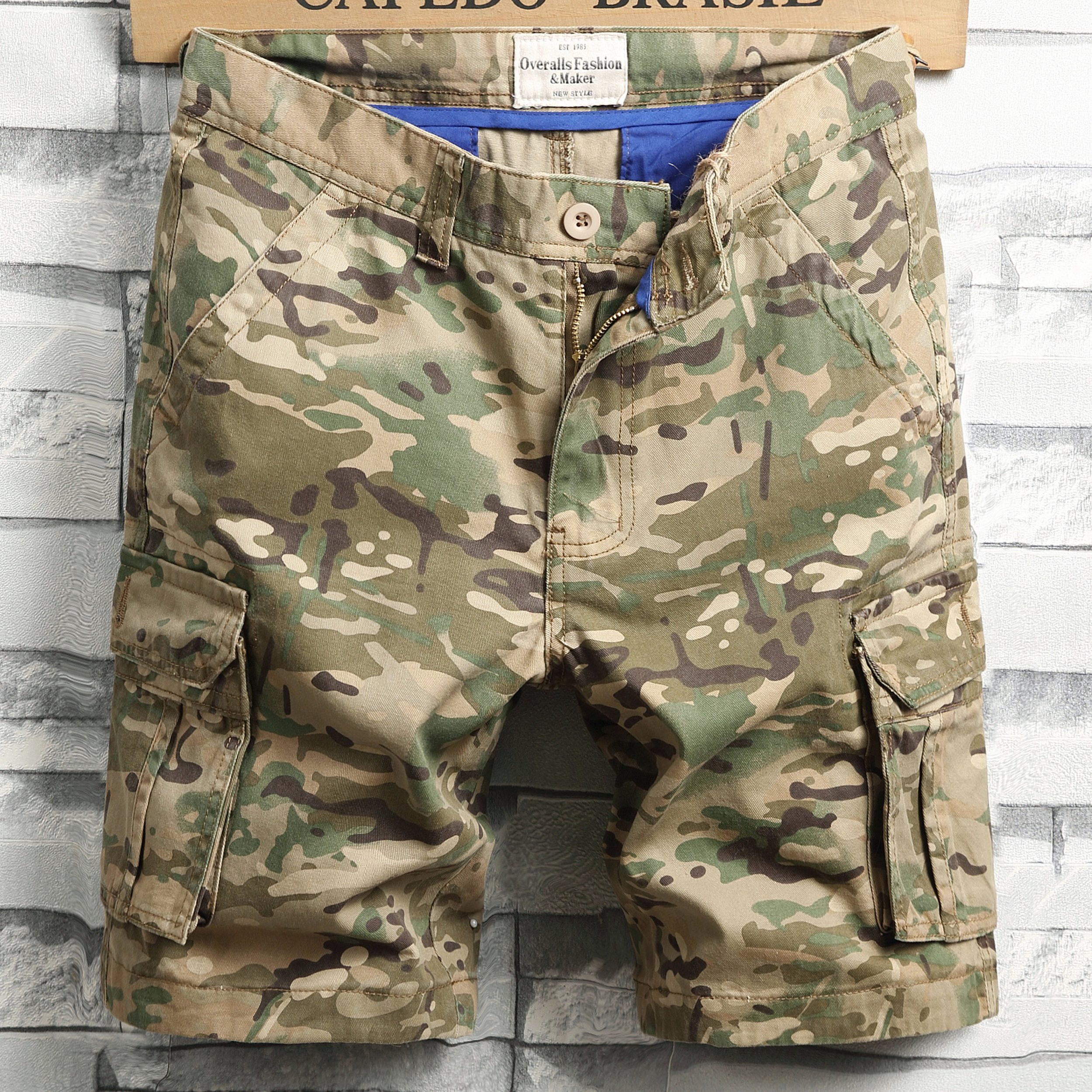 夏季厚款沙漠迷彩工装短裤男宽松牛仔五分裤潮流休闲5分中裤户外,男装,休闲裤,淘宝优惠券,粉丝福利购,淘宝优惠卷