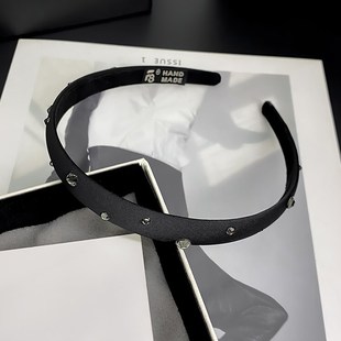 黑色发卡发箍发捆2024年网红新款压发头箍高颅顶大头女适合短发