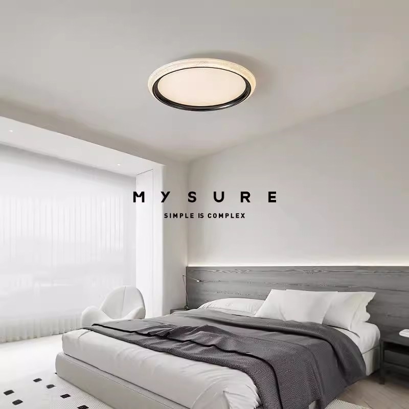 意式极简房间卧室圆形吸顶灯北欧现代全光谱设计款书房阳台天花灯