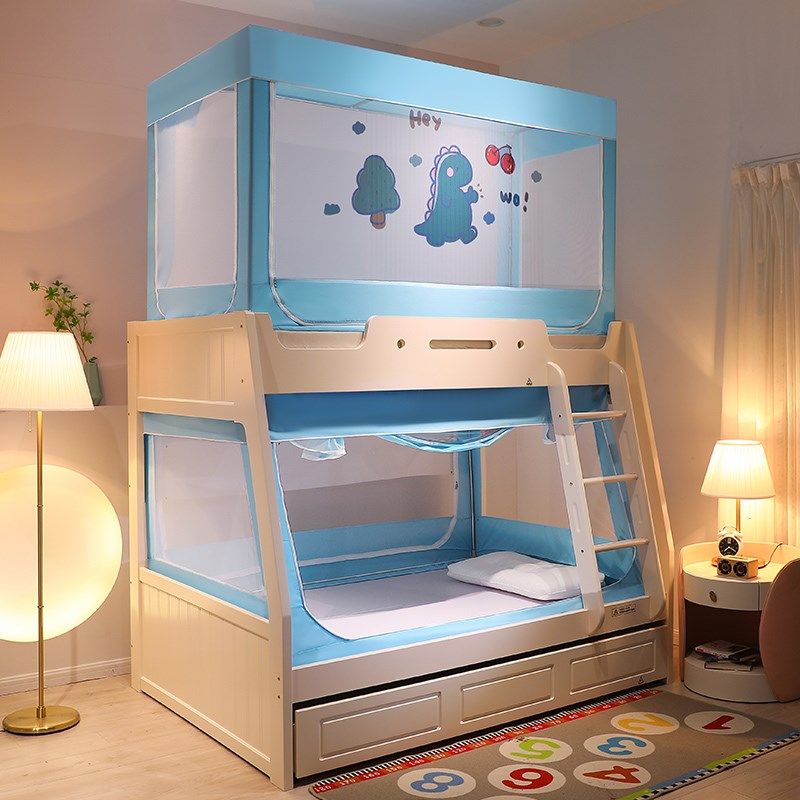 子母床蚊帐上下铺儿童双层床遮光床帘梯形1.2学生高低床1.5米拉链,床上用品,蚊帐,淘宝优惠券,粉丝福利购,淘宝优惠卷