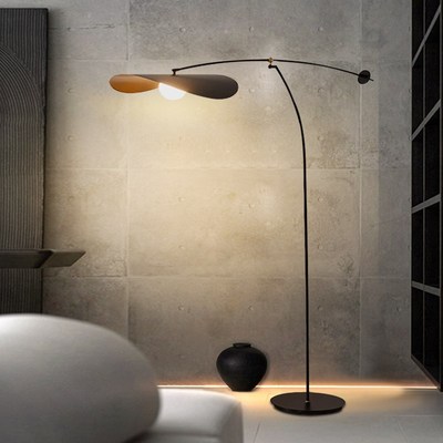 钓鱼落地灯意式极简客厅后现代卧室创意沙发边摇臂帽子灯立式台灯