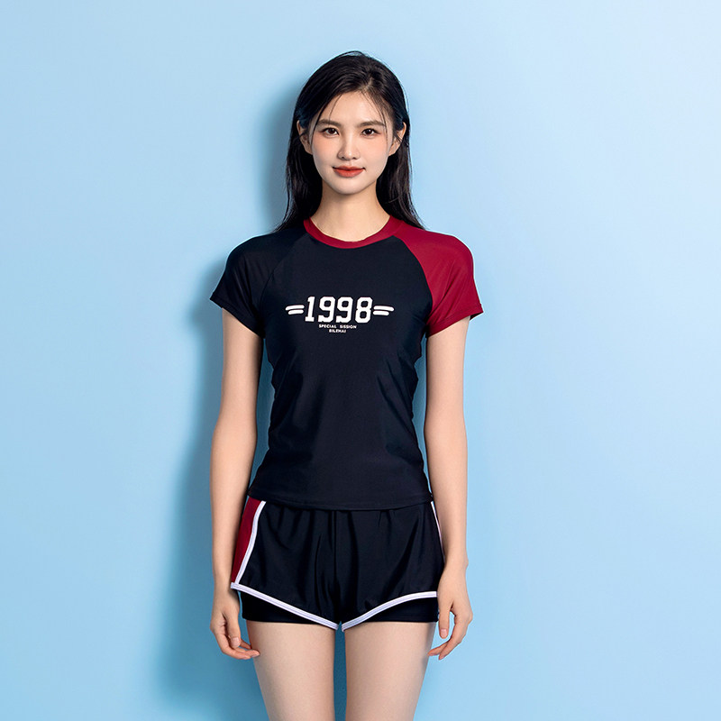 泳衣女2024新款保守分体式两件套遮肚显瘦游O泳馆专用泡温泉游泳