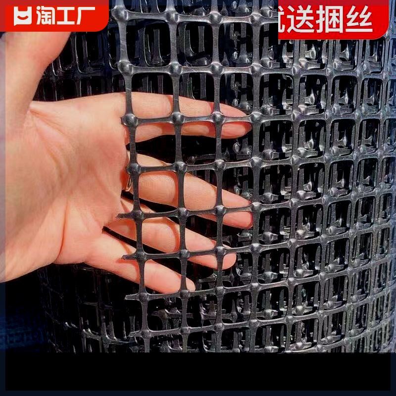 黑色胶网a塑料网格养殖网土工格栅网养鸡围栏护栏网防护网阳台停