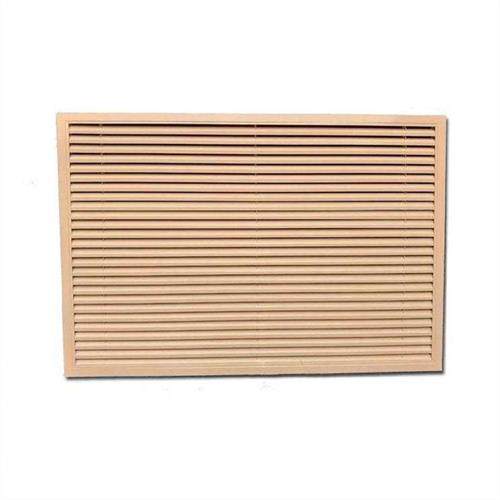 现货化妆室地暖分水器遮挡罩装饰罩暖气嵌入式百叶窗实木门米黄色