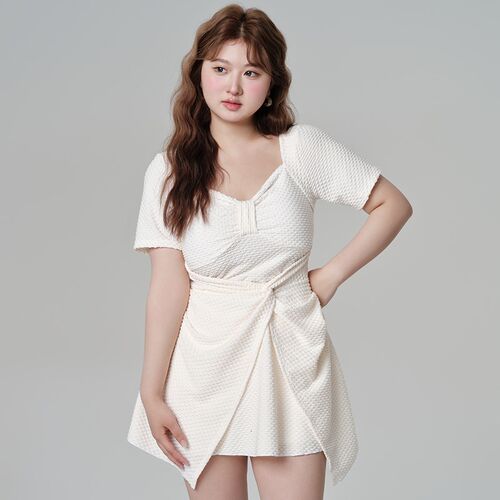 大码泳衣女胖mm200斤显瘦遮肉无钢圈大胸显钢托遮肚微胖温泉裙式