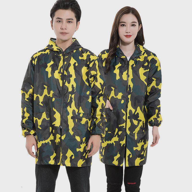 防水成人雨衣时尚款外穿男女罩衣围裙防油春夏厨房工作服干活新款