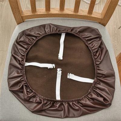 PU革防水防油防猫抓n72椅面色餐黑椅酒店椅子坐皮垫套套罩凳套子