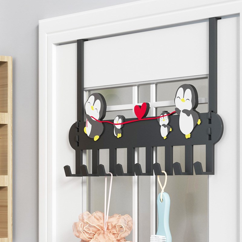 门后挂钩挂衣架卧室门上挂架免打孔玄关门上置物架门背后衣帽挂钩