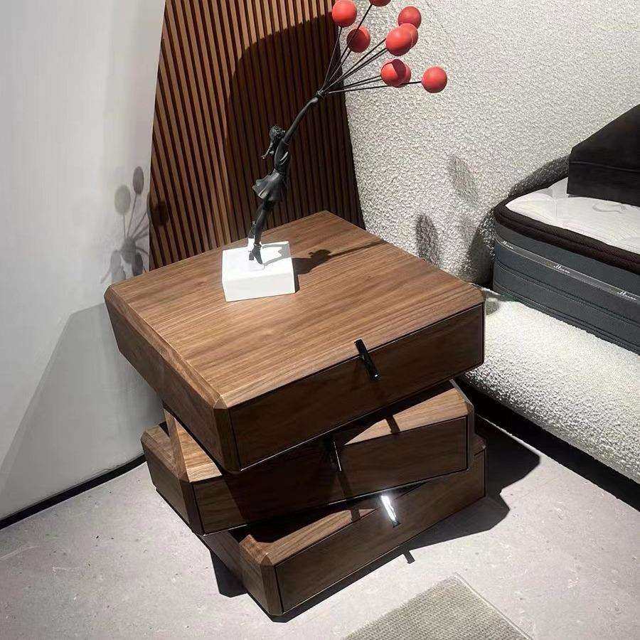 意式旋转三斗柜实木床头柜极简床边柜创意沙发客厅边几卧室收纳柜,鲜花速递/花卉仿真/绿植园艺,割草机/草坪机,淘宝优惠券,粉丝福利购,淘宝优惠卷