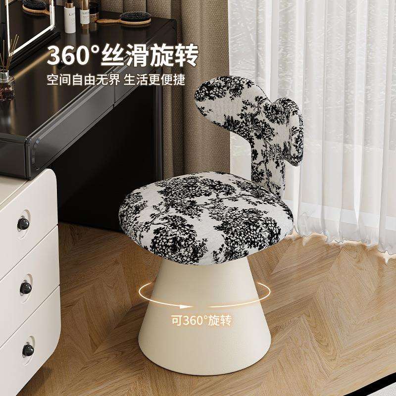 古风化妆靠背凳轻奢高级卧室复古椅子轻奢梳妆梳妆台旋转凳子女生