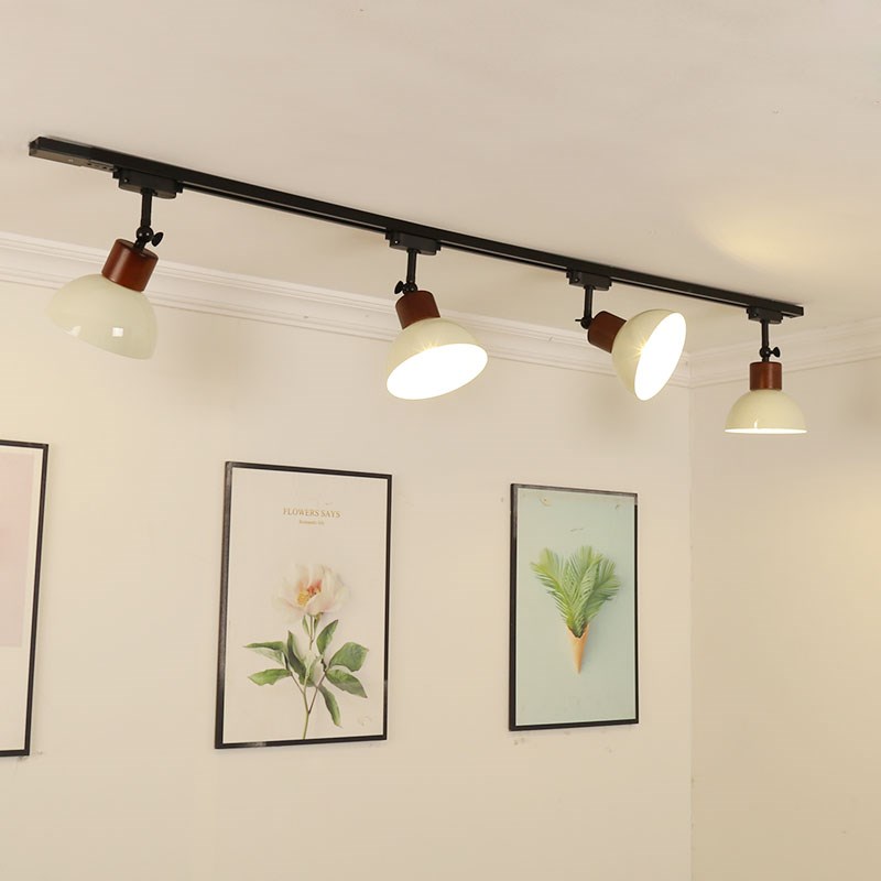 Led护眼散光中古风轨道灯商用高亮补光餐厅卧室照明灯服装店射灯