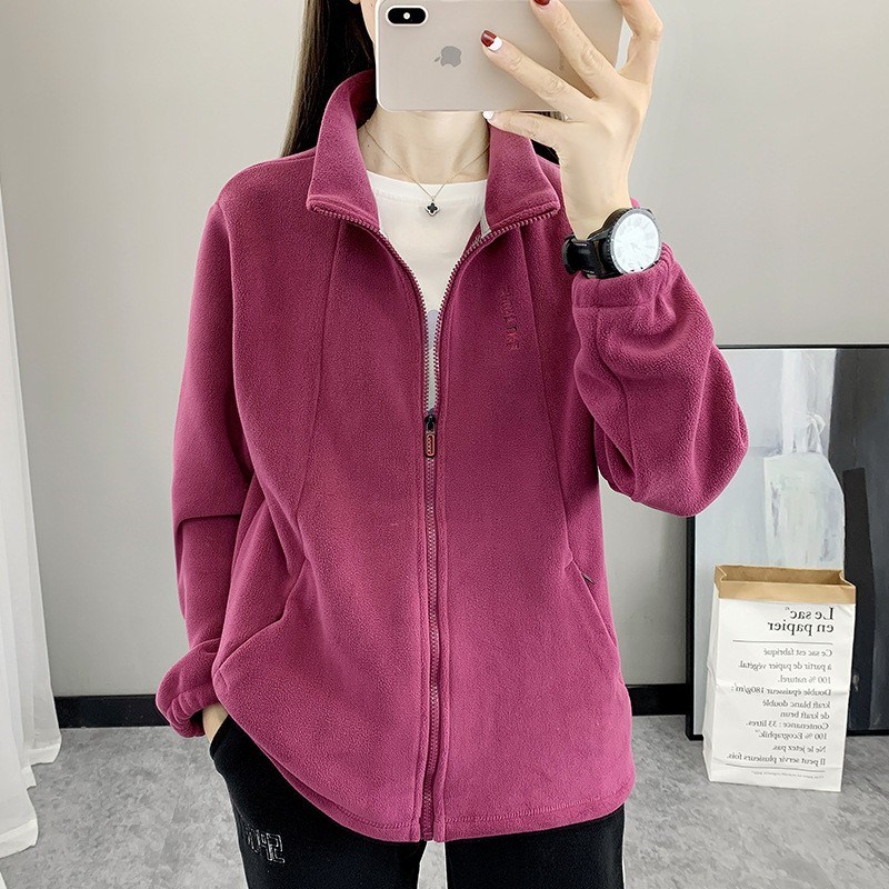 2025秋冬抓绒衣女户外加厚开衫外套女摇粒绒双面绒拉链卫衣保暖衣