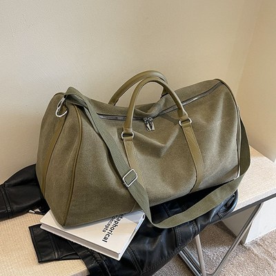 大容量帆布时尚女包短期旅行包轻便行李包手提外T出旅游运动健身