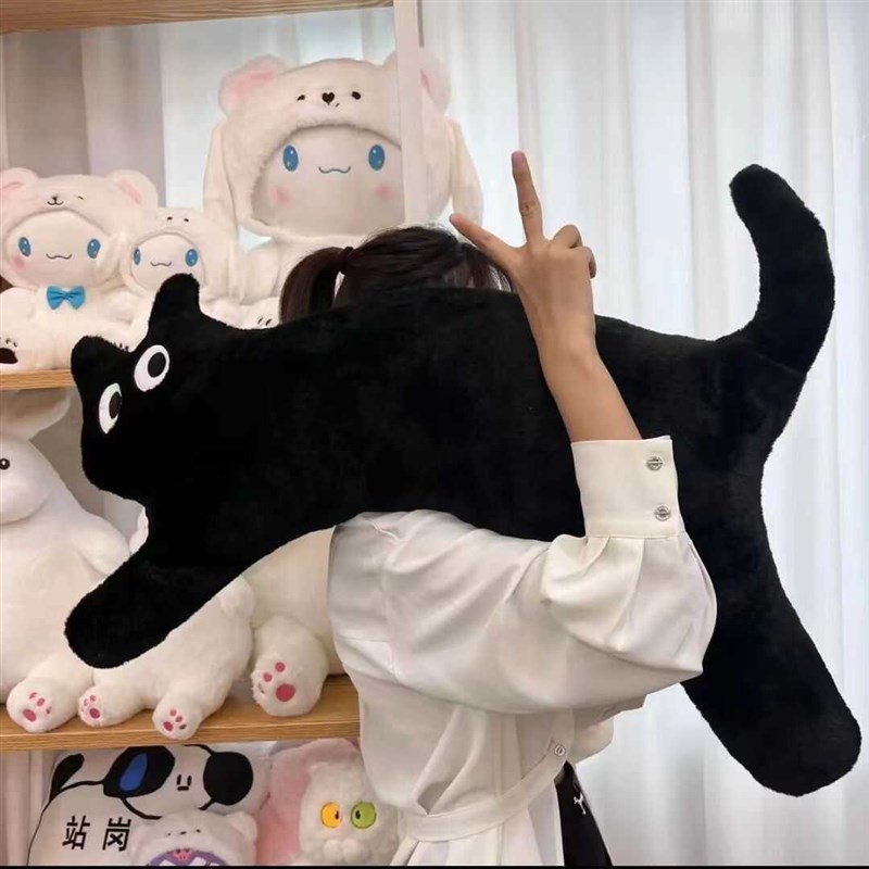 多巴胺猫咪抱枕靠背枕长条夹腿睡觉沙发毛绒玩偶床上靠垫礼物女生