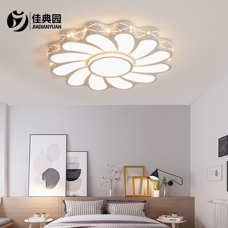 简约现代北欧卧室灯温馨浪漫led吸顶灯创意家用个性书房灯圆形