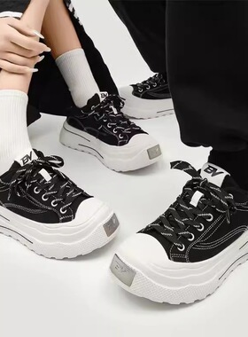 新款 bv+秋季百搭潮鞋透气休闲帆布鞋复古潮流小脏鞋复古休闲休闲