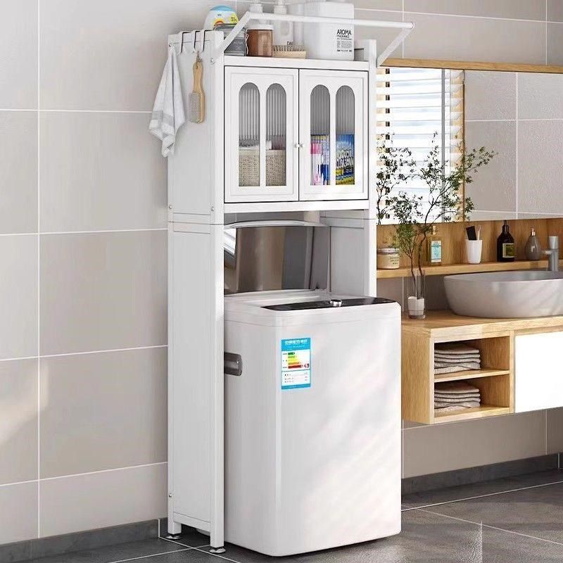 洗衣机置物架卫生间落地r翻盖上方架子阳台浴室波轮滚筒多层收纳