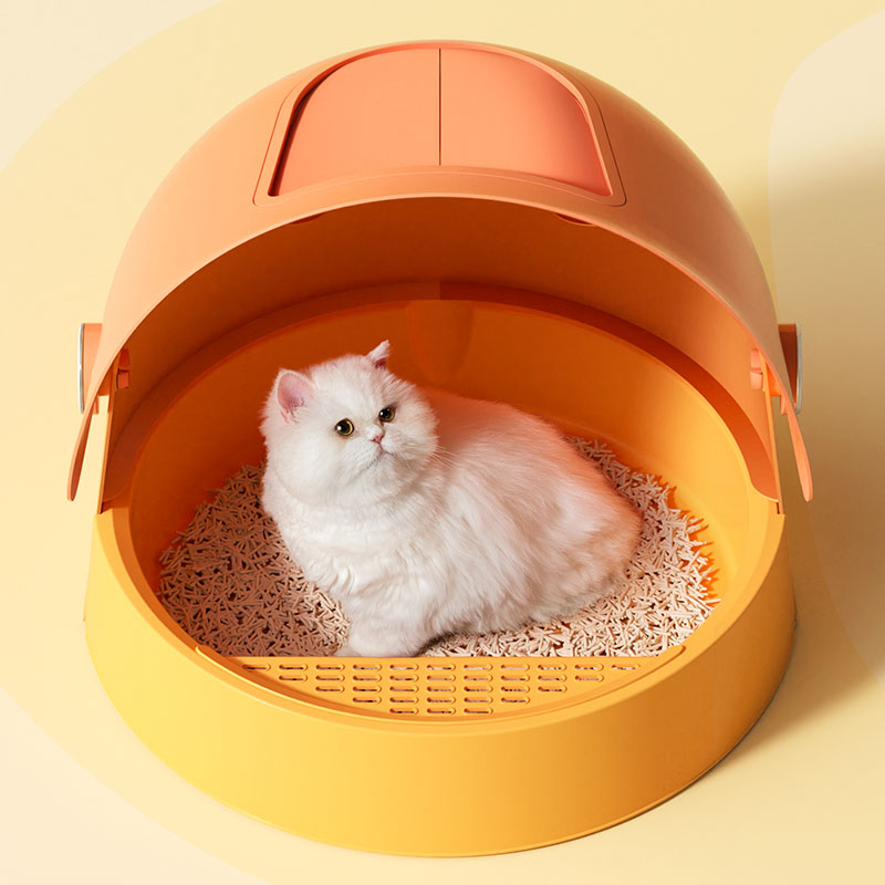 萌萌鸭翻盖式猫砂盆全封闭超大号隔臭布I偶英短猫咪厕所猫屎猫尿