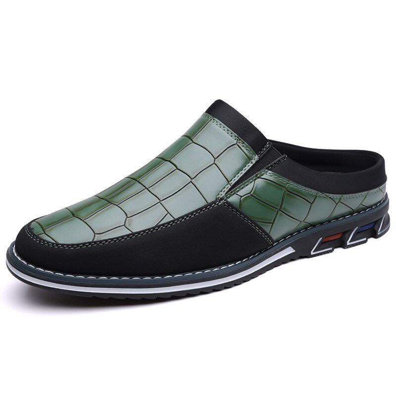 潮男53超大码半拖鞋50轻便51懒人皮拖52特大号胖脚肥49无后跟皮鞋