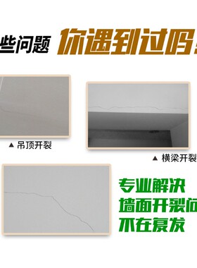 墙面E生墙体裂缝修补内外墙裂缝修复剂弹性腻子填缝Y白色家用补缝