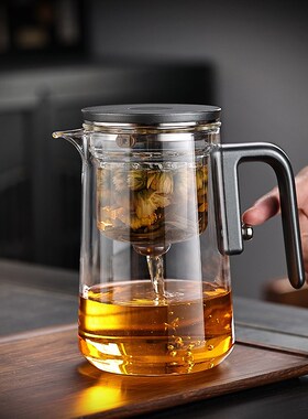 磁吸飘逸杯泡茶壶2l024新款无杆一键下水高档办公茶具茶水分离杯