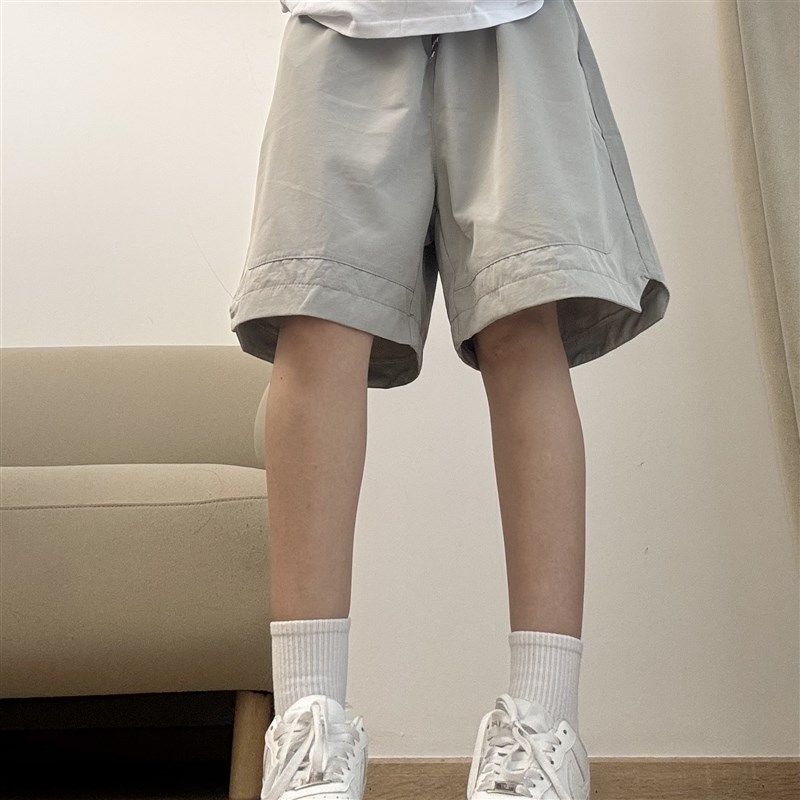 夏季薄款休闲日系宽松纯色五分透气运动短裤潮牌男女速干沙滩裤子,男装,短裤,淘宝优惠券,粉丝福利购,淘宝优惠卷