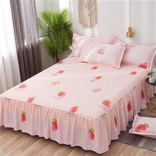 床罩床裙式 2020单件防尘单独带裙边床单床笠三件套 床套2021年新款
