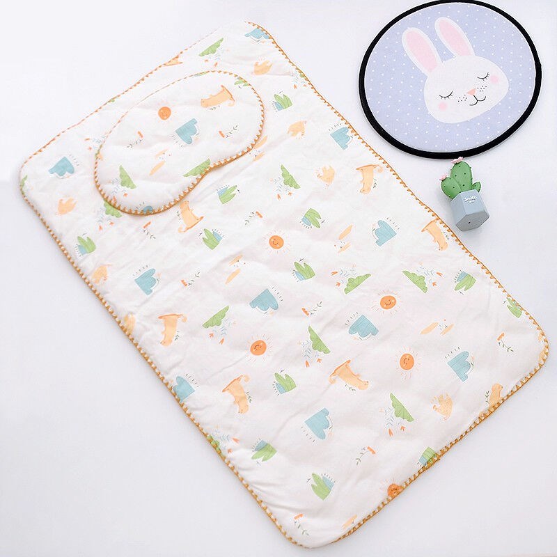 有彩儿童婴儿床垫午睡褥子专用纯棉拼接床床垫夏宝宝幼儿园褥垫新