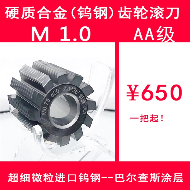 整体硬质合金齿轮滚刀 小模数滚刀 公制齿轮滚刀M0.3M2