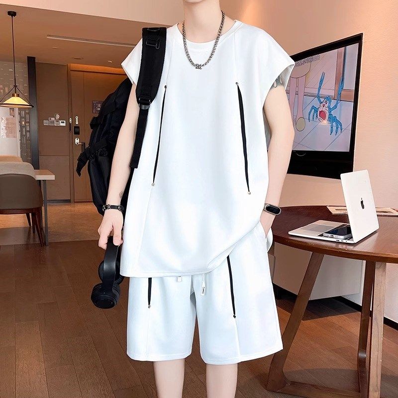 青少年夏季短裤套装男初中高中学生短袖t恤搭配帅气休闲运动衣服,男装,休闲运动套装,淘宝优惠券,粉丝福利购,淘宝优惠卷