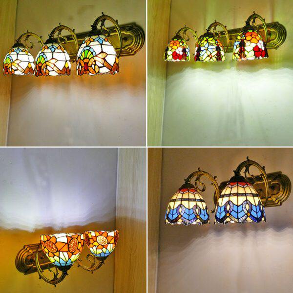 具卧室阳台灯家厂卫生间镜子北欧简约彩色壁灯灯镜玻璃前灯包邮