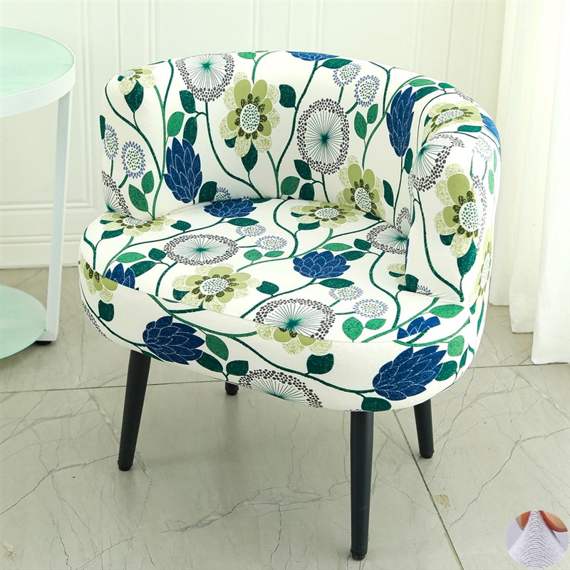 2024通用f弧形椅子套罩坐垫矮靠背客厅阳台休闲凳化妆沙发小单人