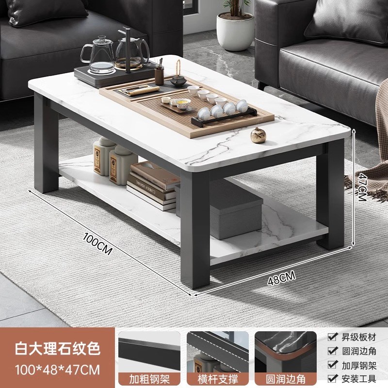 茶几办公室现代简约钢化玻璃极简茶台2025新款客厅家用.小户型茶