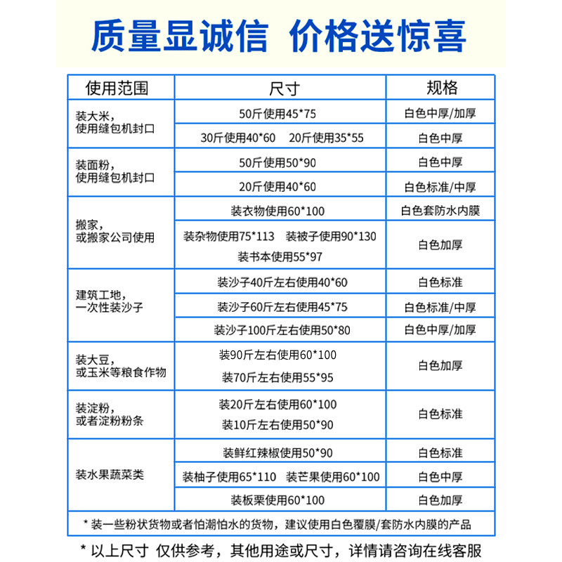 编织袋快递搬家打包物u流尼龙加厚防水面粉米袋大蛇皮袋子