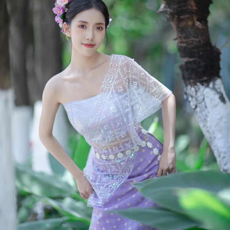 新款西双版纳傣族服装女套装云南泼水L节服饰夏季新西双版纳