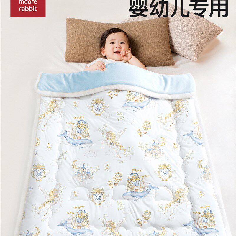 婴儿专用小被冬天加厚宝宝被子冬季F被初生新生儿童幼儿园小盖被