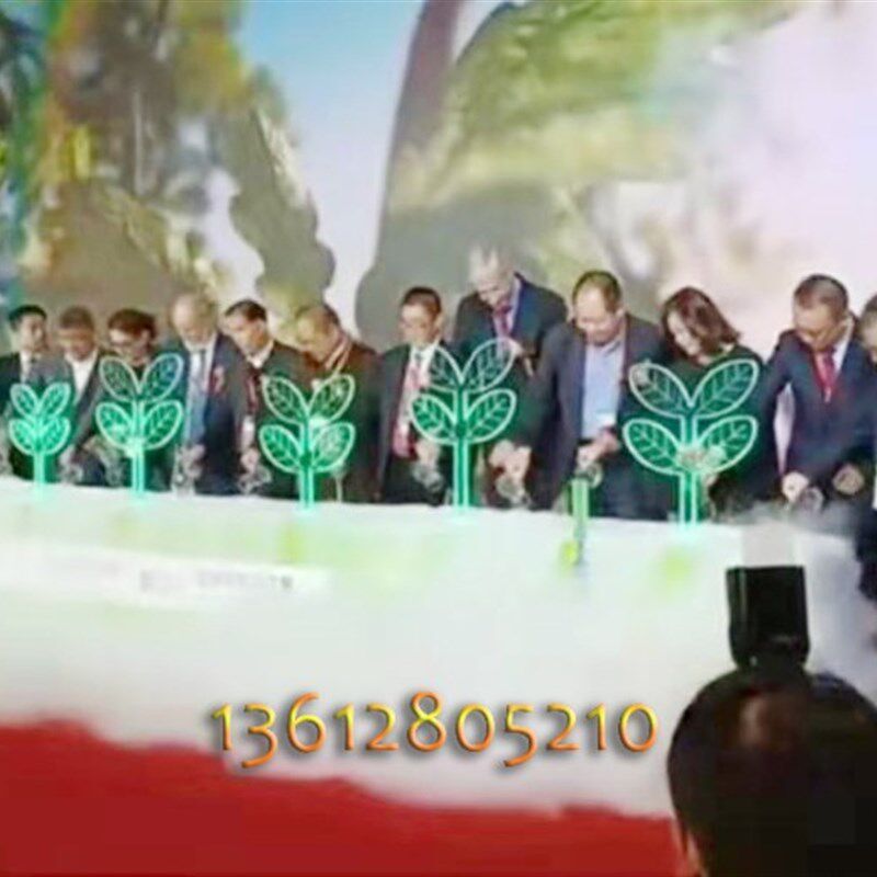 浇水树苗启动道具开n业庆典仪式启动台发光生命亚克力树签约揭牌